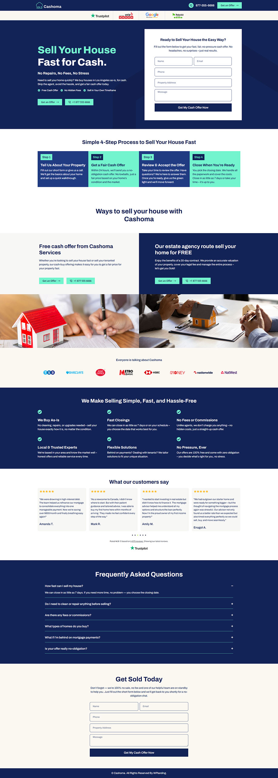 Cashoma - Cash Home Buyer Landing Page