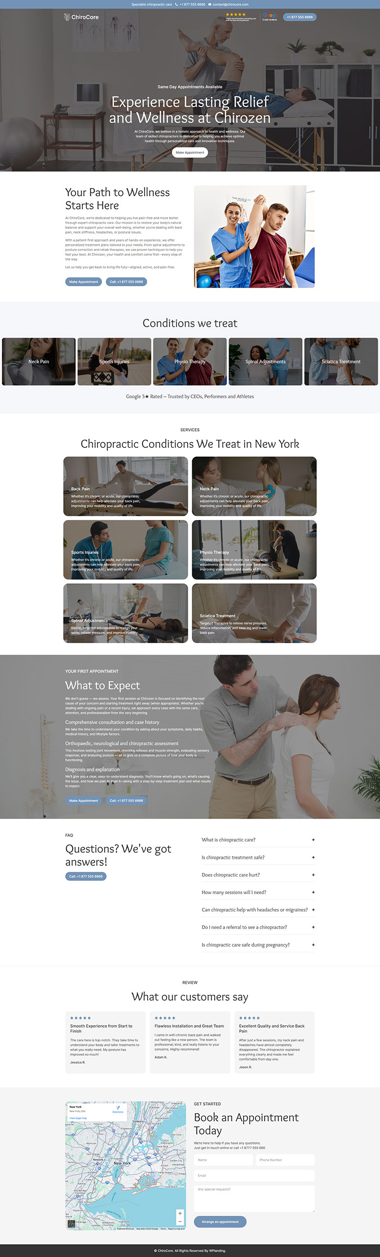 ChiroCore - Chiropractic Landing Page