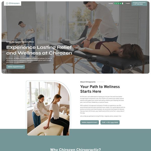 Chirozen - Chiropractic Landing Page