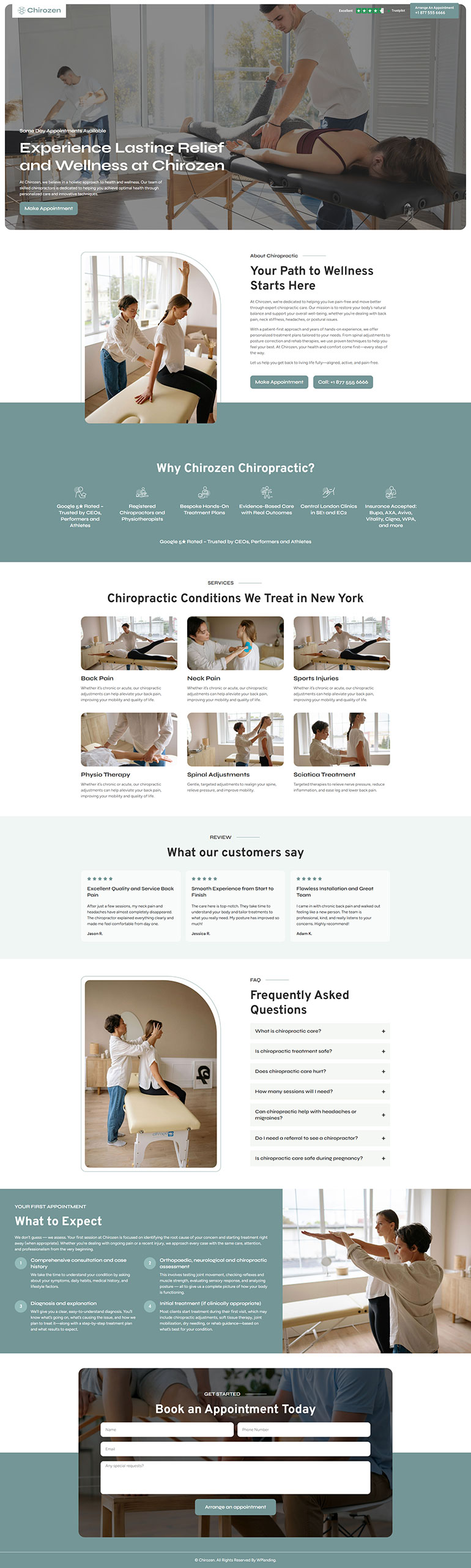 Chirozen - Chiropractic Landing Page