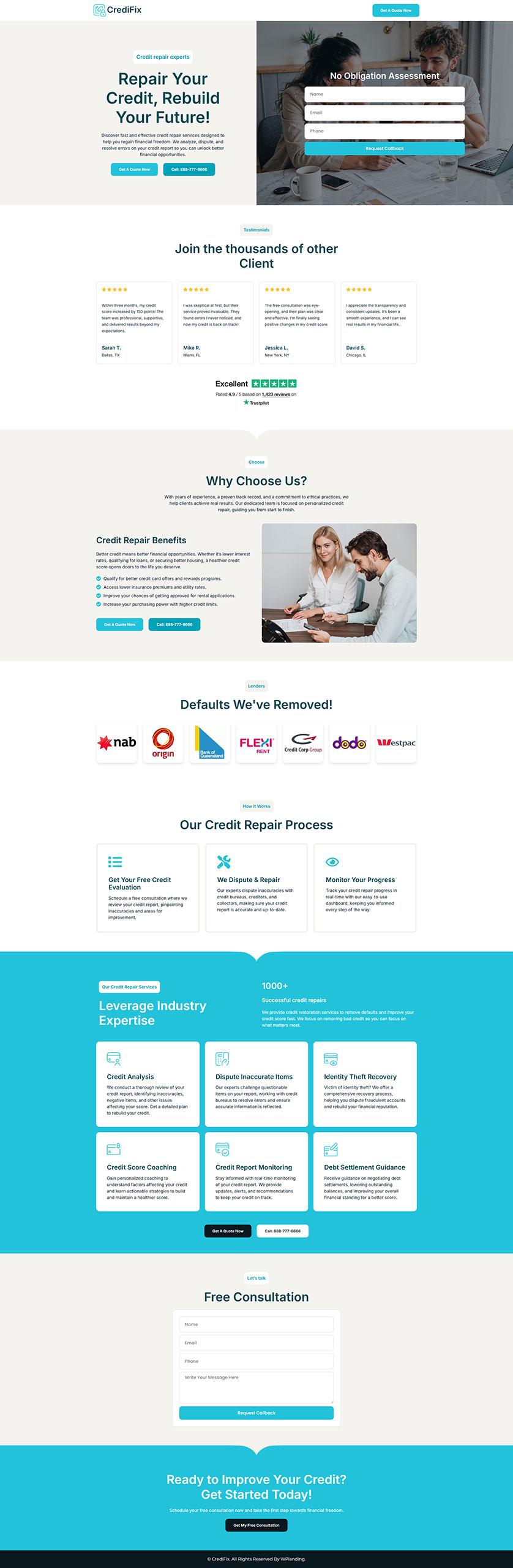 CrediFix - Credit Repair Landing Page