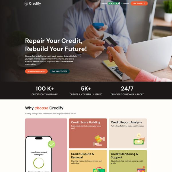 Credify - Credit Repair Landing Page