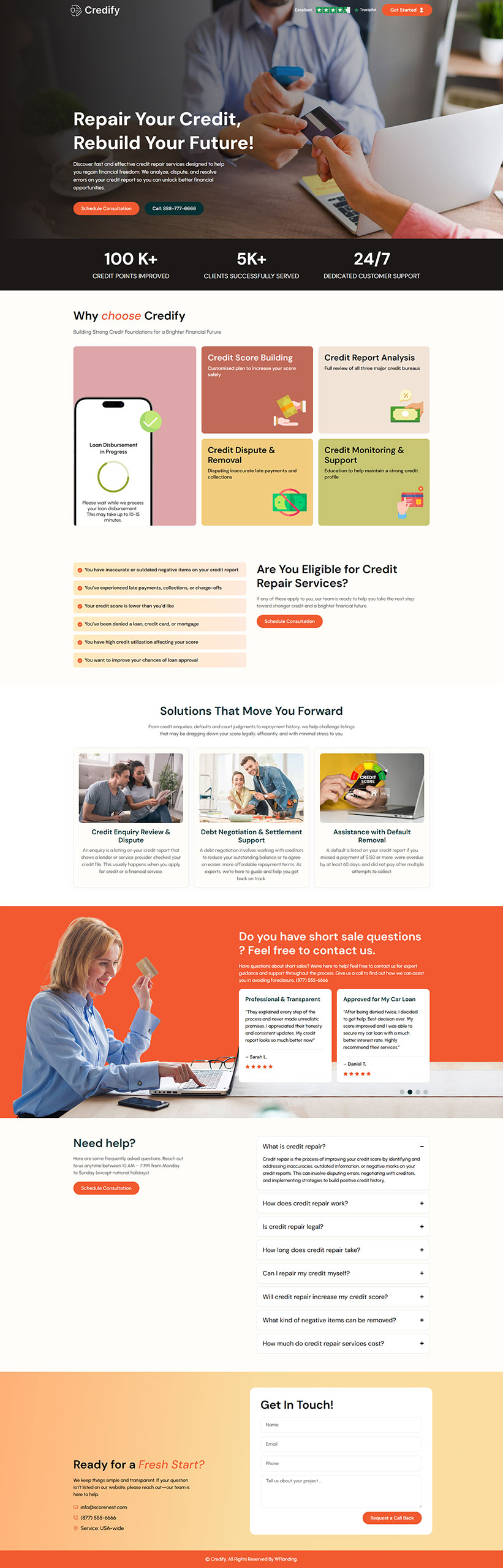 Credify - Credit Repair Landing Page