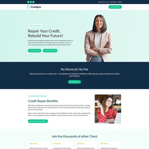 Credigen - Credit Repair Landing Page