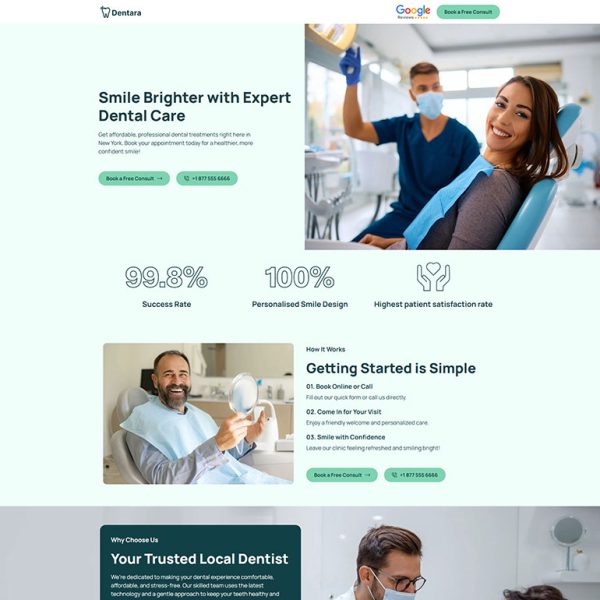 Dentara - Dental Clinic Landing Page