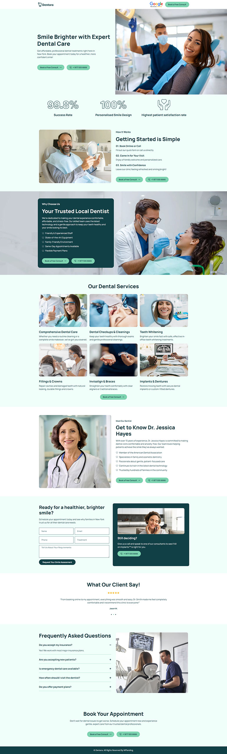 Dentara - Dental Clinic Landing Page