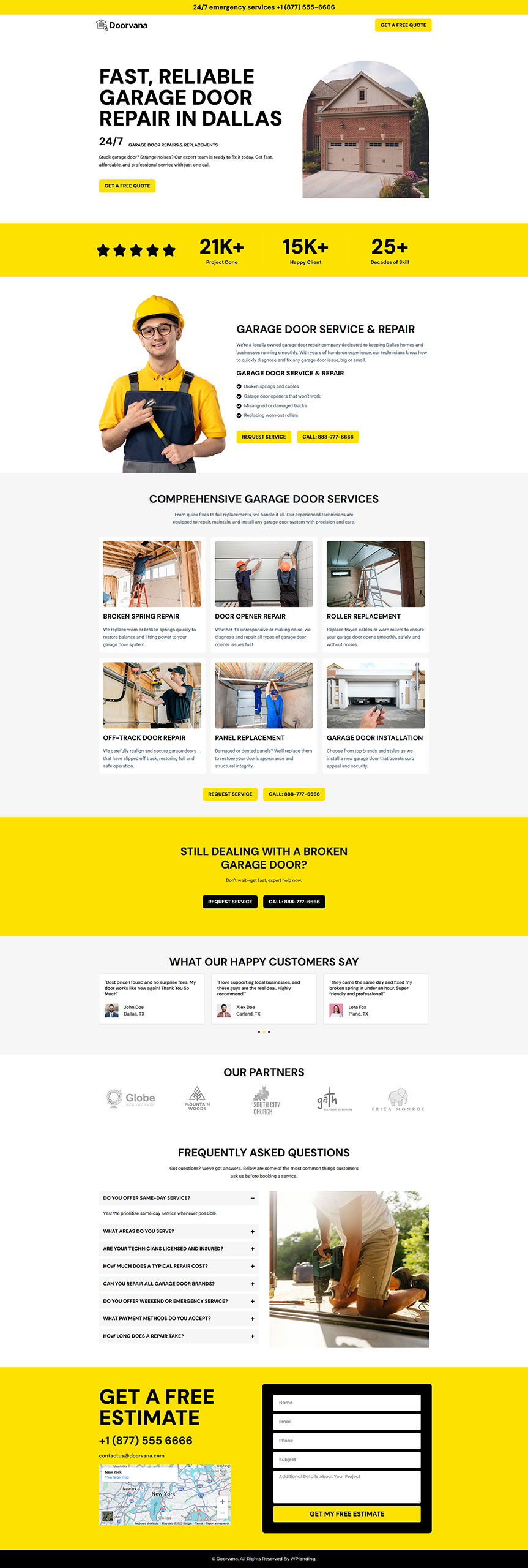 Doorvana - Garage Door Repair Landing Page