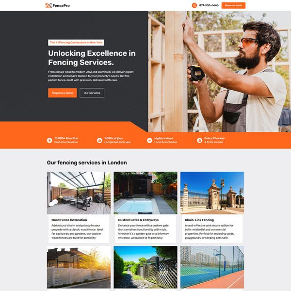 FencePro - Fencing Landing Page