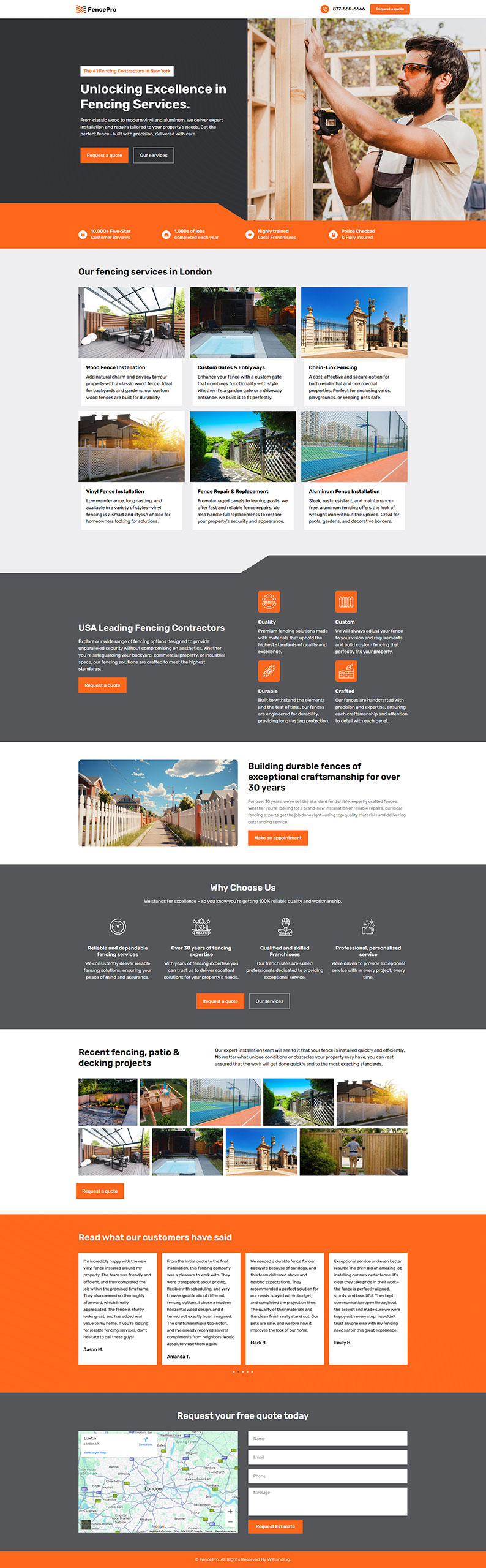 FencePro - Fencing Landing Page
