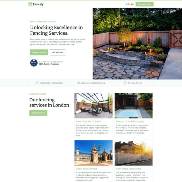 Fencely - Fencing Landing Page