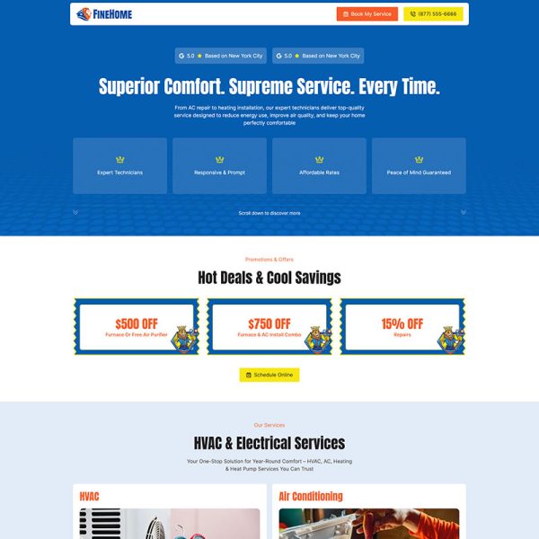 FineHome - Handyman Landing Page
