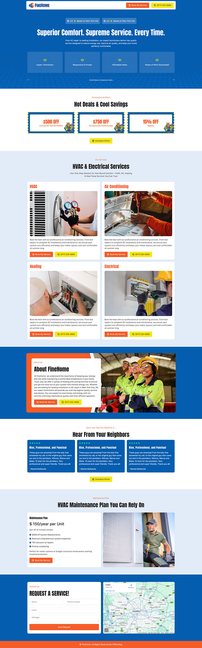 FineHome - Handyman Landing Page