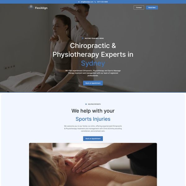 FlexiAlign - Chiropractic Landing Page
