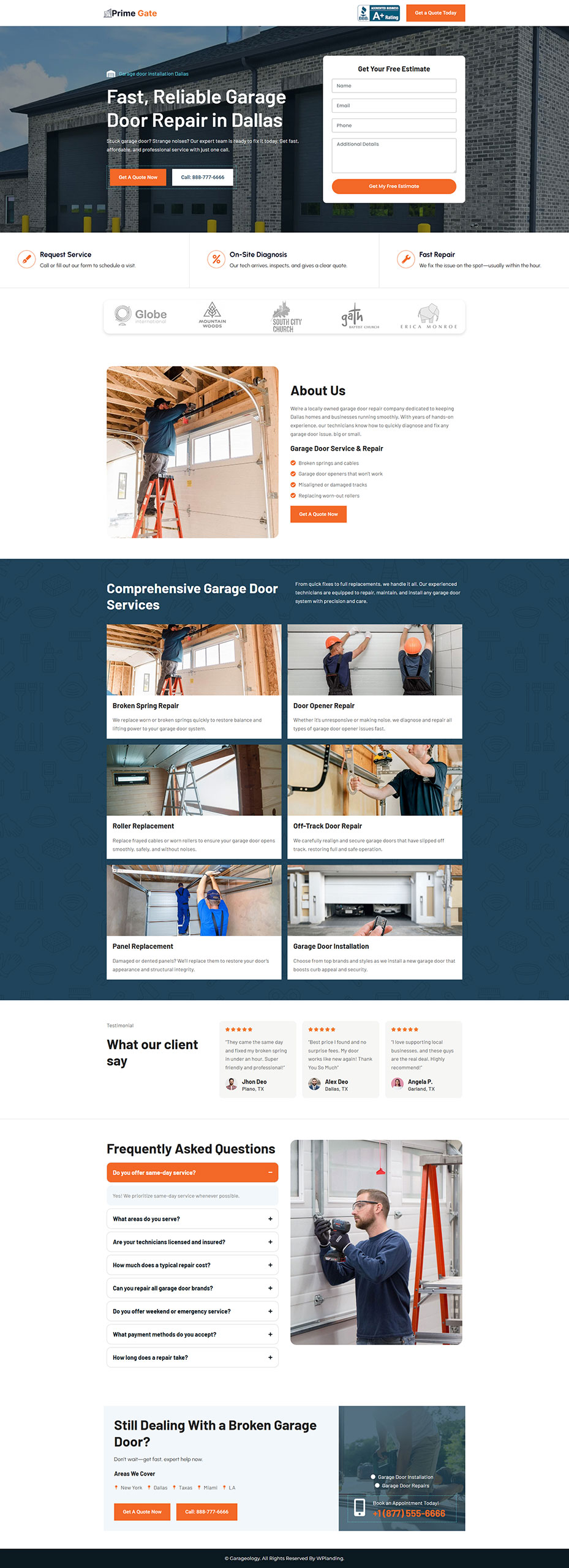 Garageology - Garage Door Repair Landing Page
