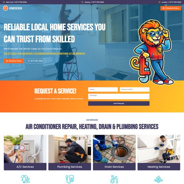 HomeRenew - Handyman Landing Page