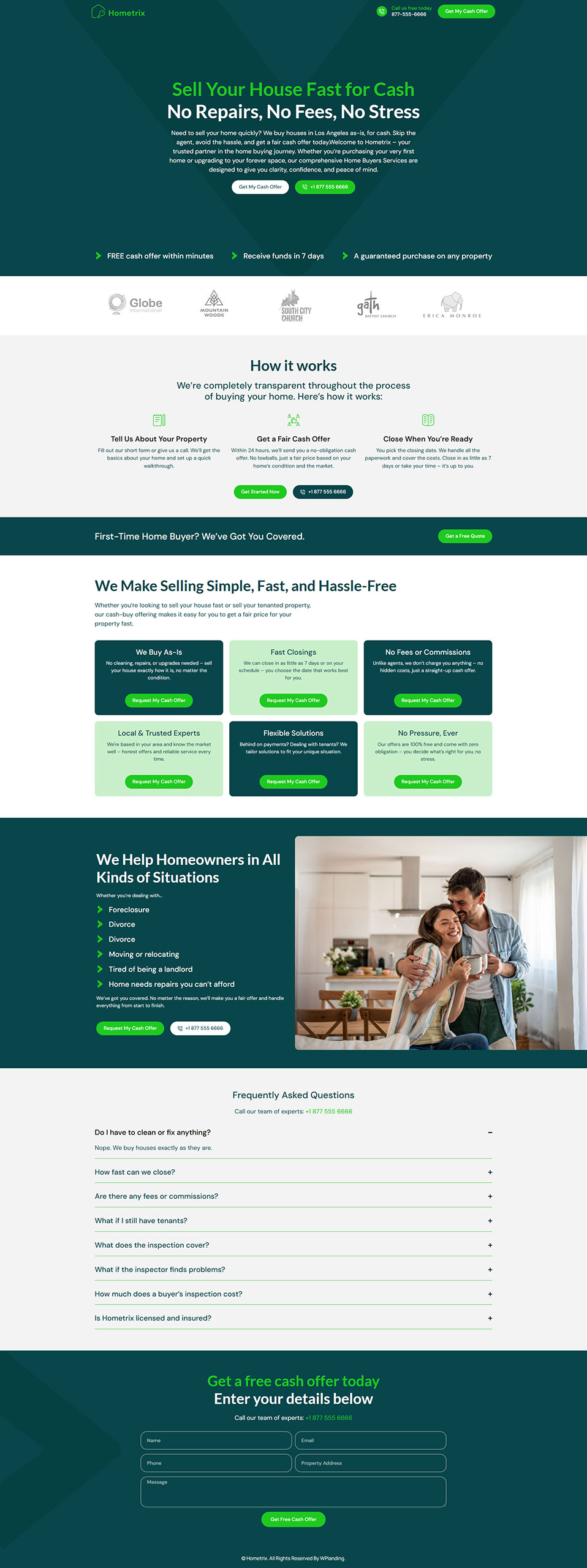 Hometrix - Cash Home Buyer Landing Page