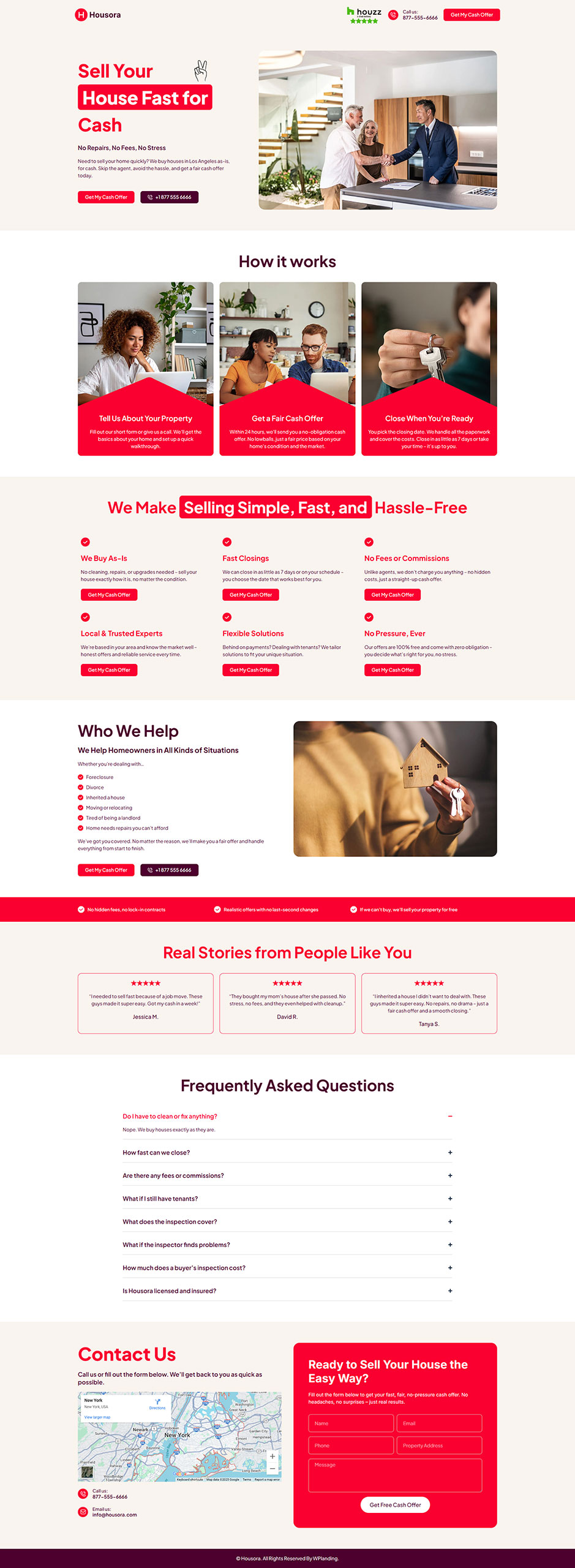Housora - Cash Home Buyer Landing Page