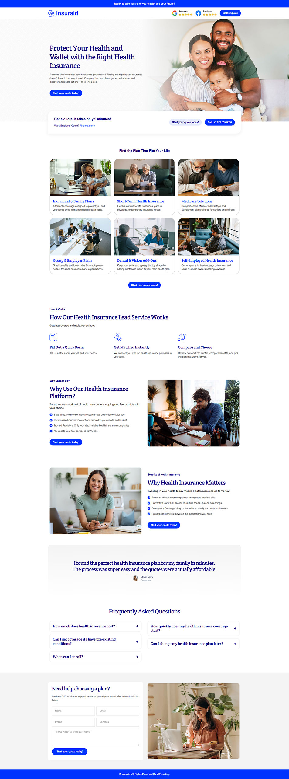 Insuraid - Health Insurance Landing Page