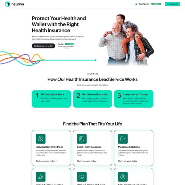 Insuriva - Health Insurance Landing Page