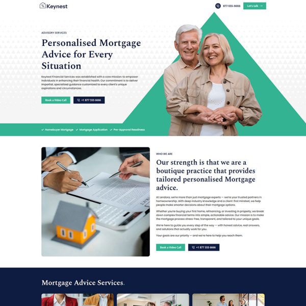 Lendora - Mortgage Advisor Landing Page