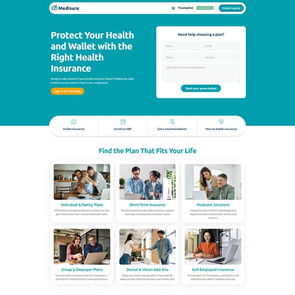 Medisure - Health Insurance Landing Page