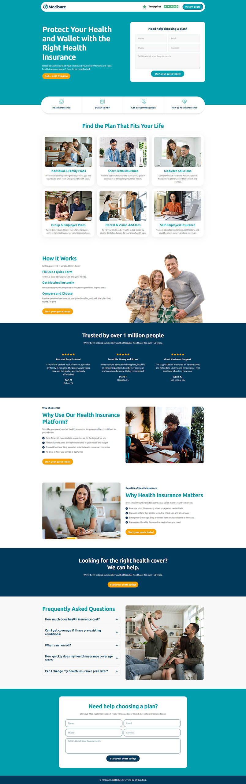 Medisure - Health Insurance Landing Page