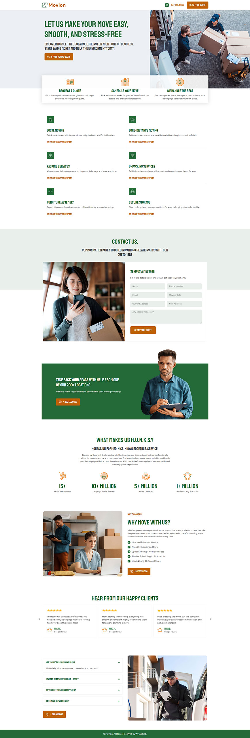 Movion - Moving Landing Page