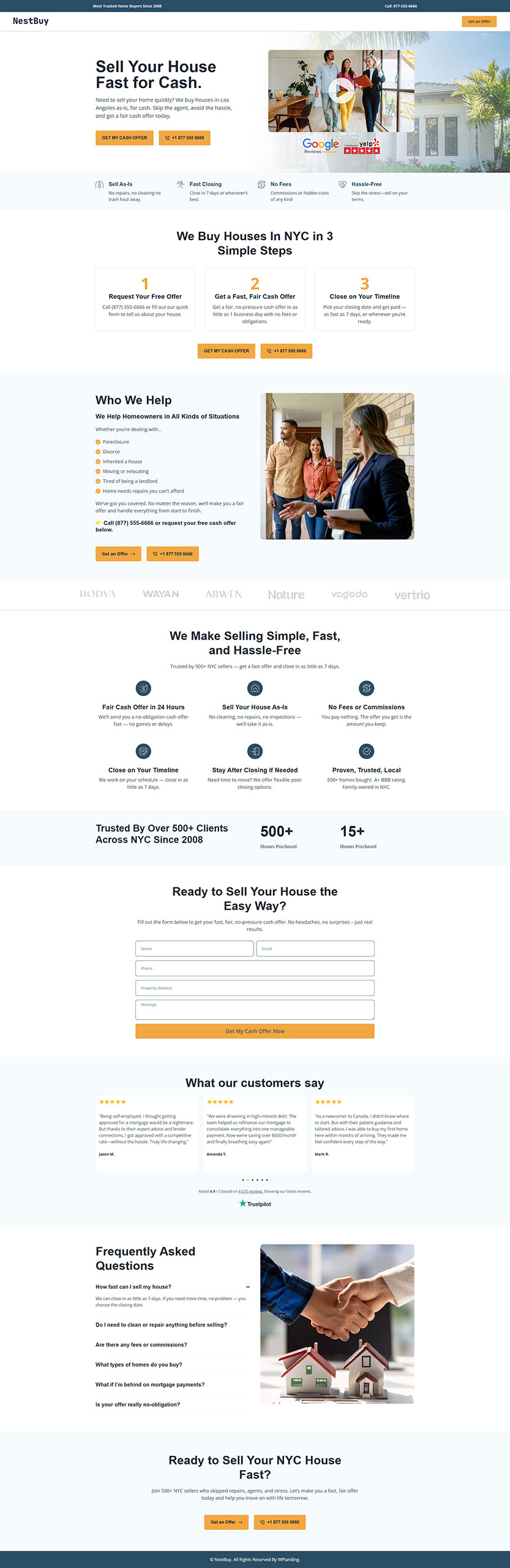 NestBuy - Cash Home Buyer Landing Page
