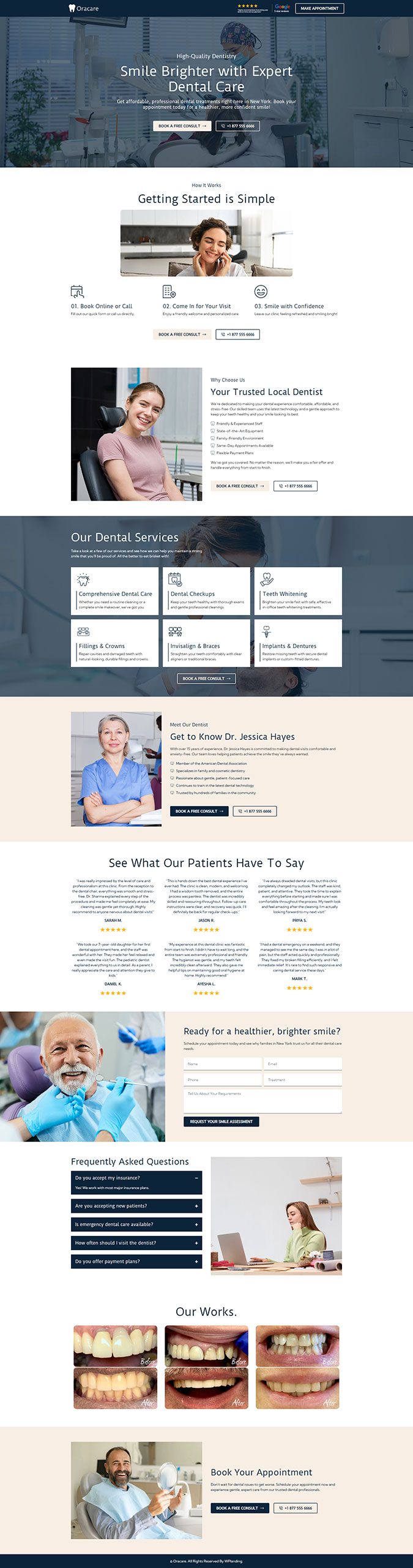 Oracare - Dental Clinic Landing Page