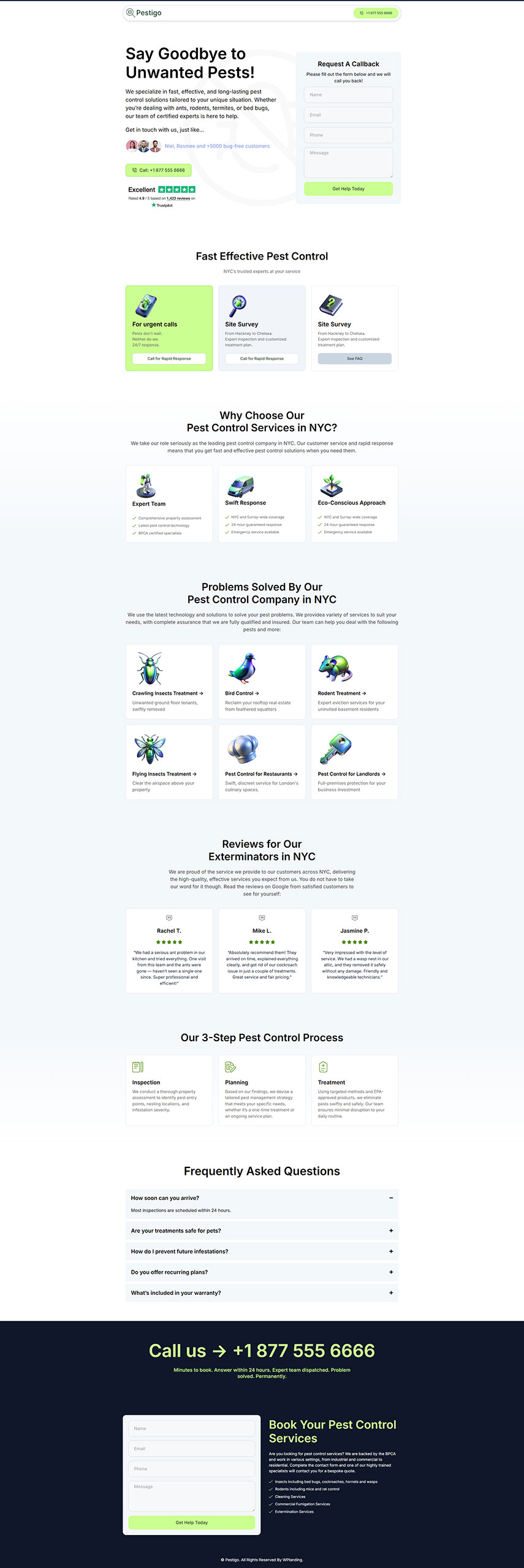Pestigo - Pest Control Landing Page