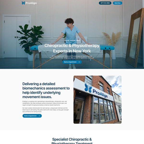 ProAlign - Chiropractic Landing Page