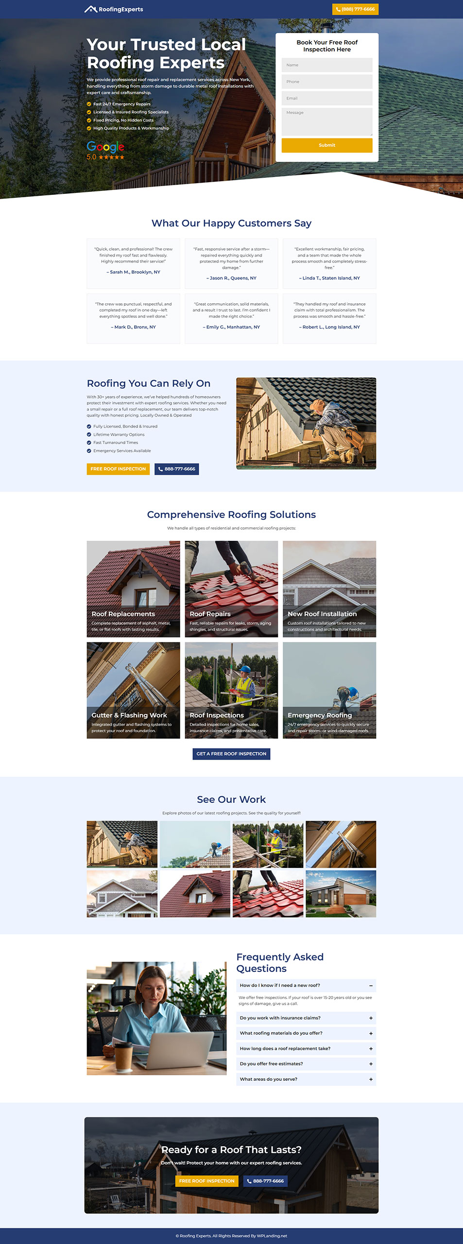 RoofingExperts - Roofing Landing Page