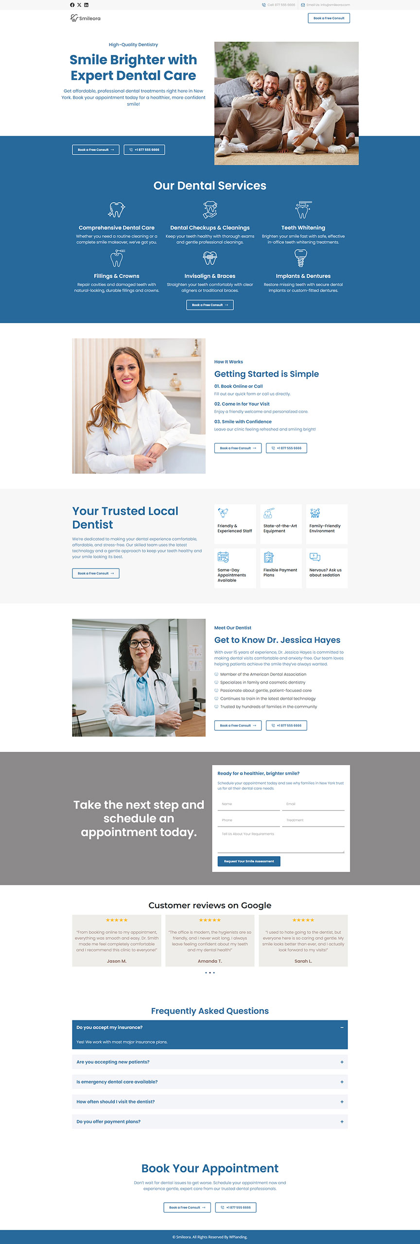 Smileora - Dental Clinic Landing Page