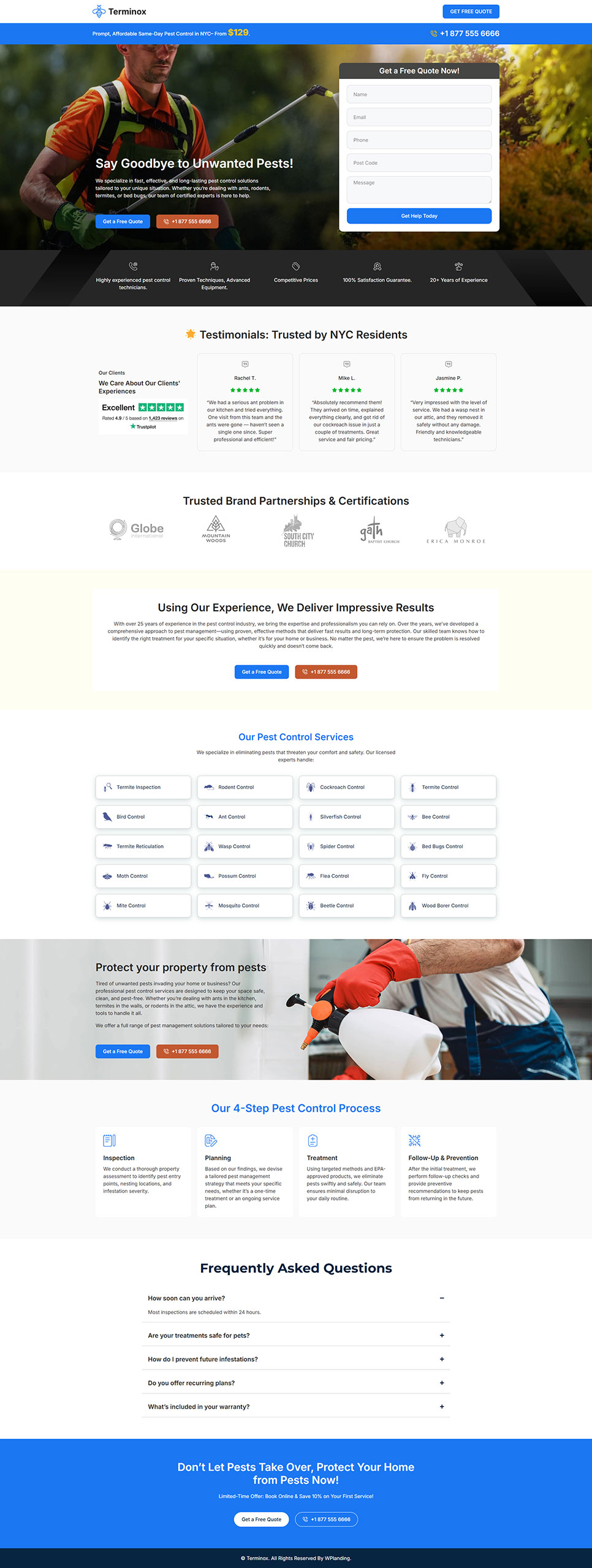 Terminox - Pest Control Landing Page
