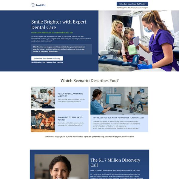 ToothFix - Dental Clinic Landing Page