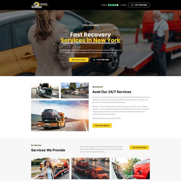 TowPro - Towing Landing Page