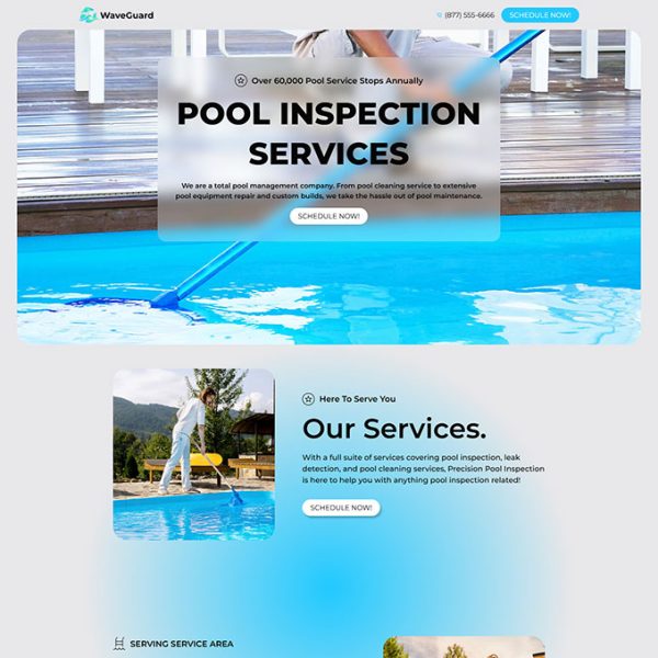 WaveGuard - Pool Cleaning Landing Page