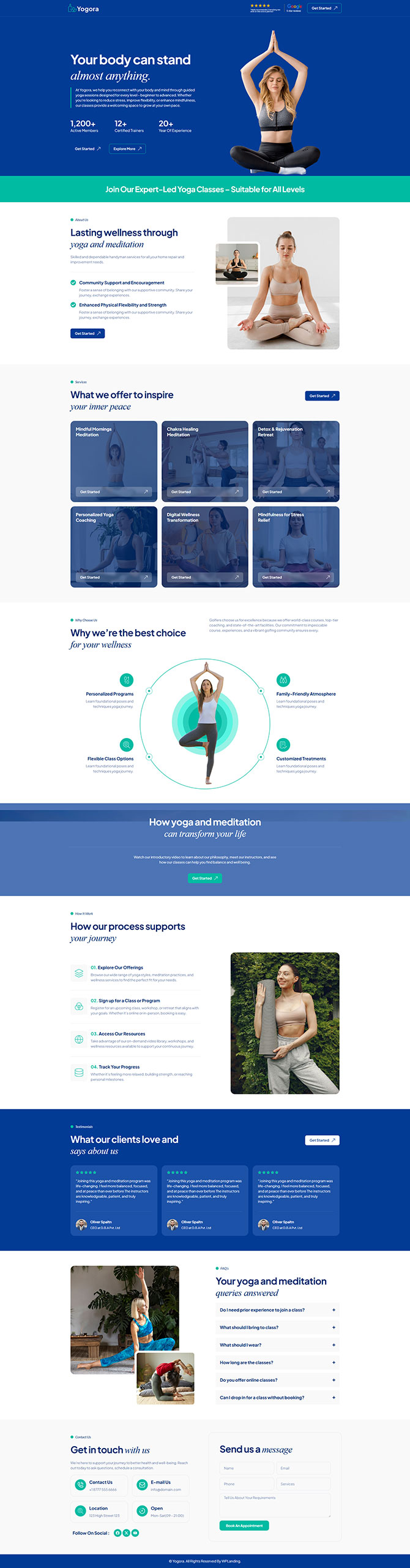 Yogora - Yoga Landing Page