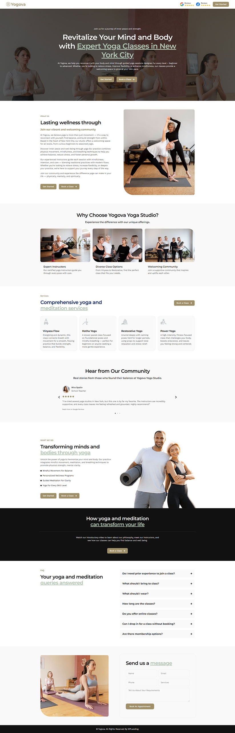 Yogova - Yoga Landing Page
